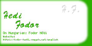hedi fodor business card
